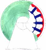Pistons inside the cam ring